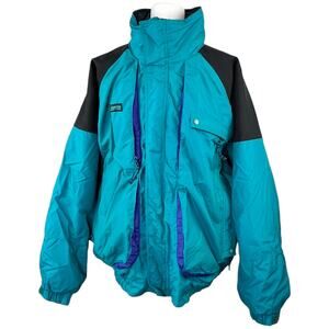 Vintage 90s Columbia Sportswear Powder Keg 3 in 1 Ski Jacket Coat Sz L Teal